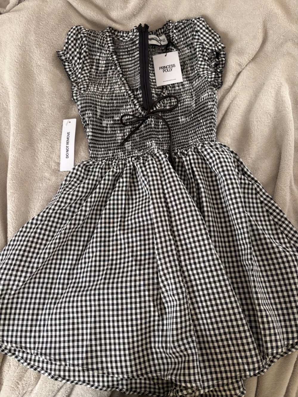 BRAND NEW Princess Polly Black & White Gingham Women’s Romper